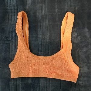 Tangerine/Orange Bond-Eye Bikini Top